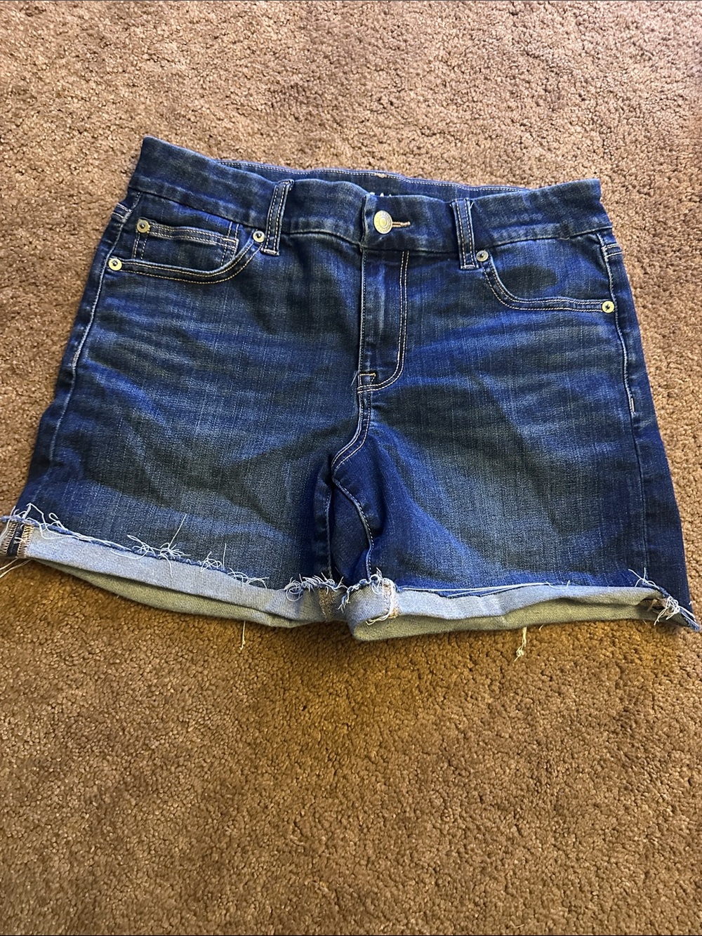 Denim Roll-Hem Women's Shorts - Blue